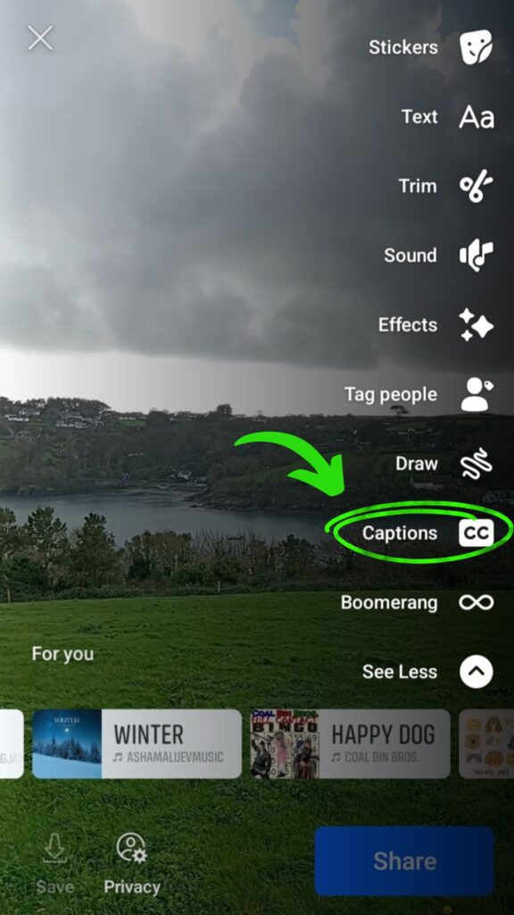 Diagram On How To Add Closed Captions To A Facebook Story